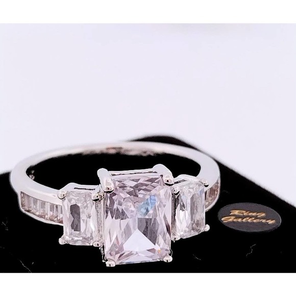 Diamond Wedding Set / Engagement Ring 925/14K size 6,7,8,9,10 - Picture 9 of 11